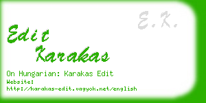 edit karakas business card